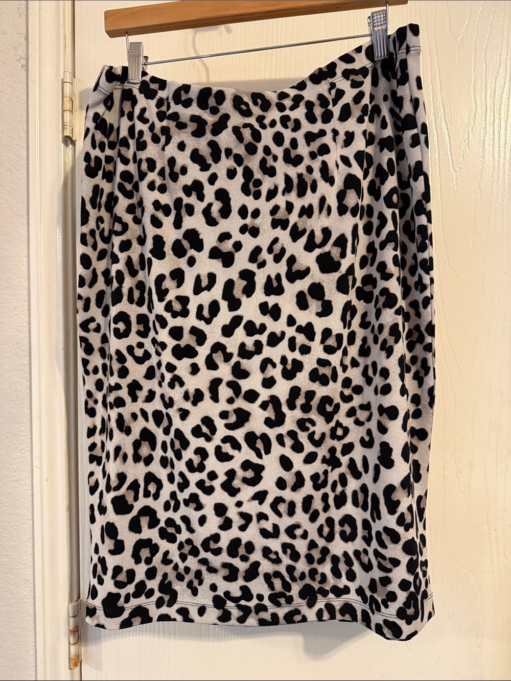 Chicos Animal Print Pencil Skirt - Black & White